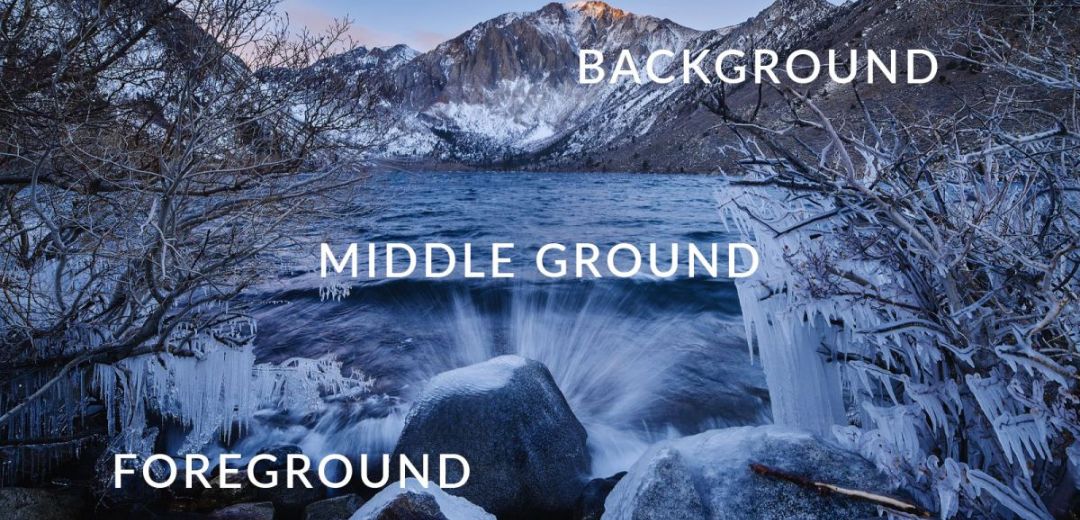 Premier plan rocheux en paysage